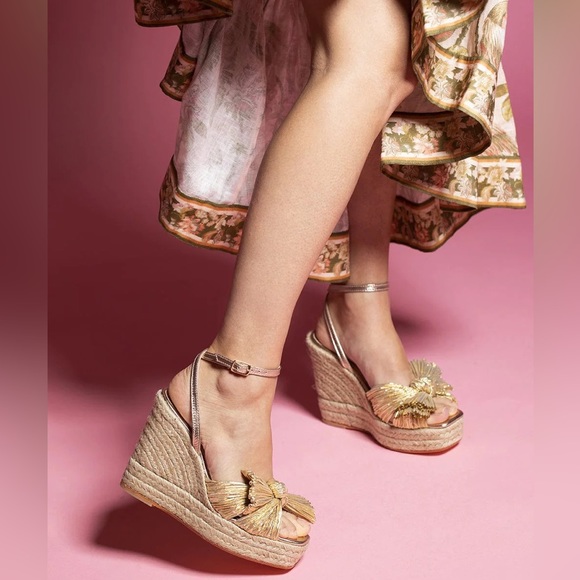 Loeffler Randall Peri Pleated Wedge Espadrilles